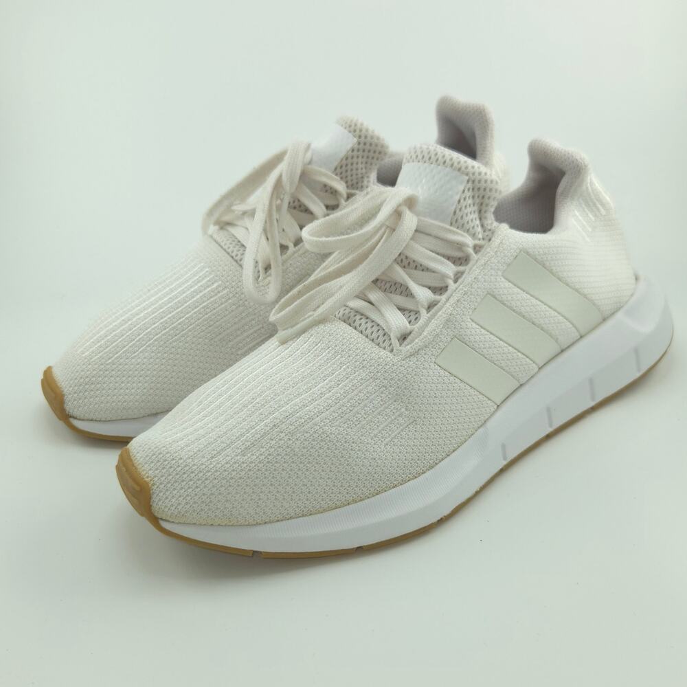 Adidas Swift Run 1.0 Men's Size 9.5 White Knit Gum